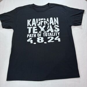 Kaufman Texas Path of Totality 4.8.24 Graphic Tee - Black